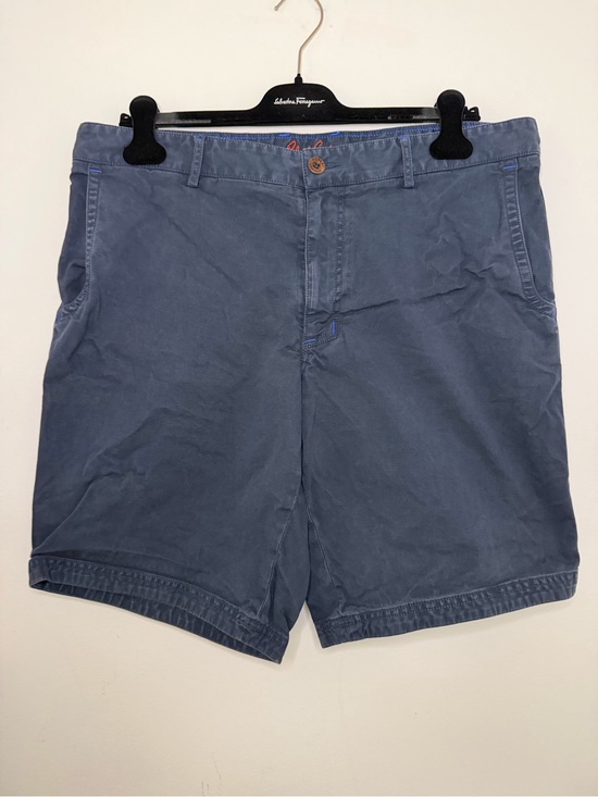Robert Graham Other - Robert Graham Slate Blue Flat-Front Cotton Shorts